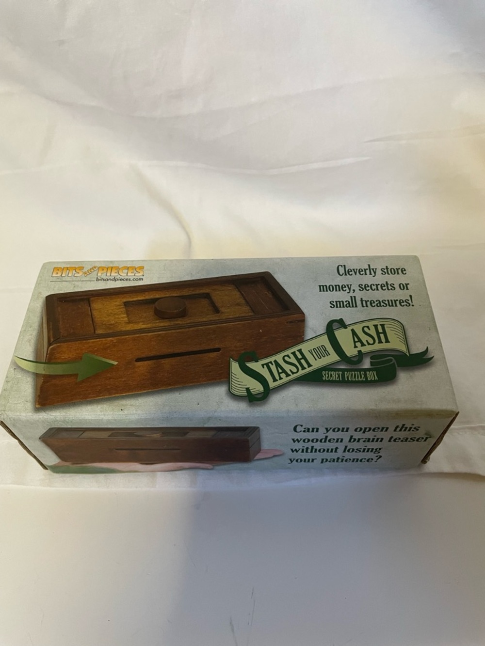 Stash Your Cash Wooden Puzzle Box - Brown